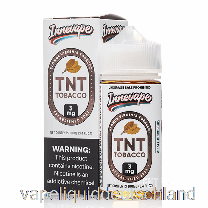 TNT Tabak – Innevape E-Liquids – 100 Ml 0 Mg Vape-Flüssigkeit